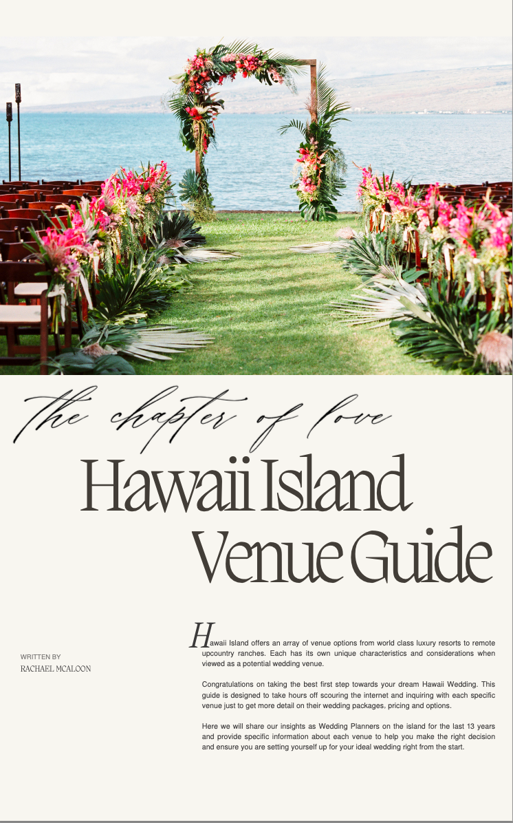 The Ultimate Hawaii Island Wedding Venue Guide from a Wedding Coordinator with 13 Years Experience on the Big Island